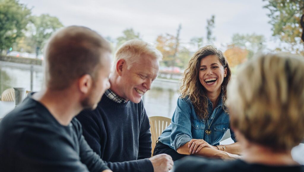A group of happy business people A group of happy business people
